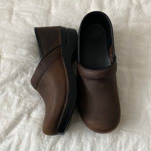 Brown Dansko Leather Clog